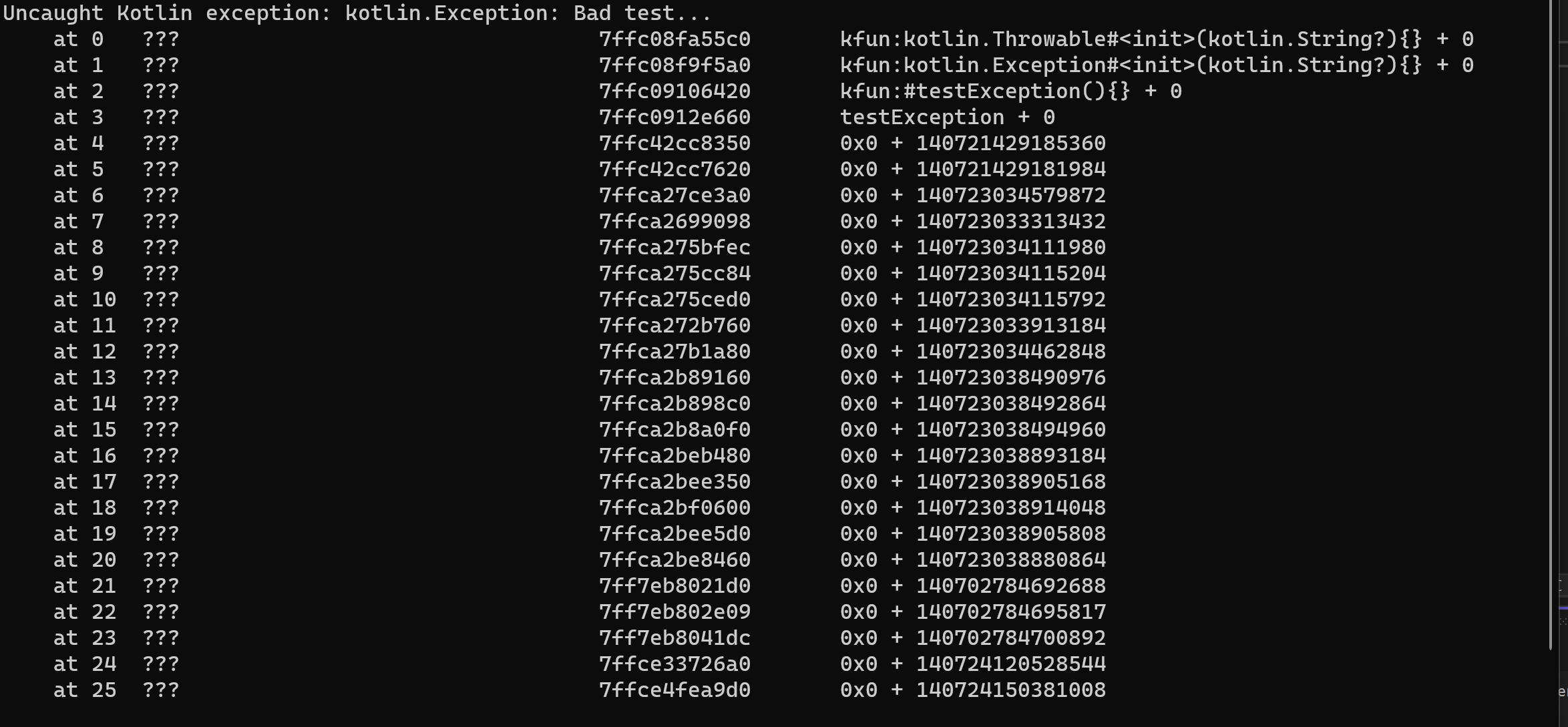 how to catch the exception from kotlin native in another lan kotlinlang gettingstarted